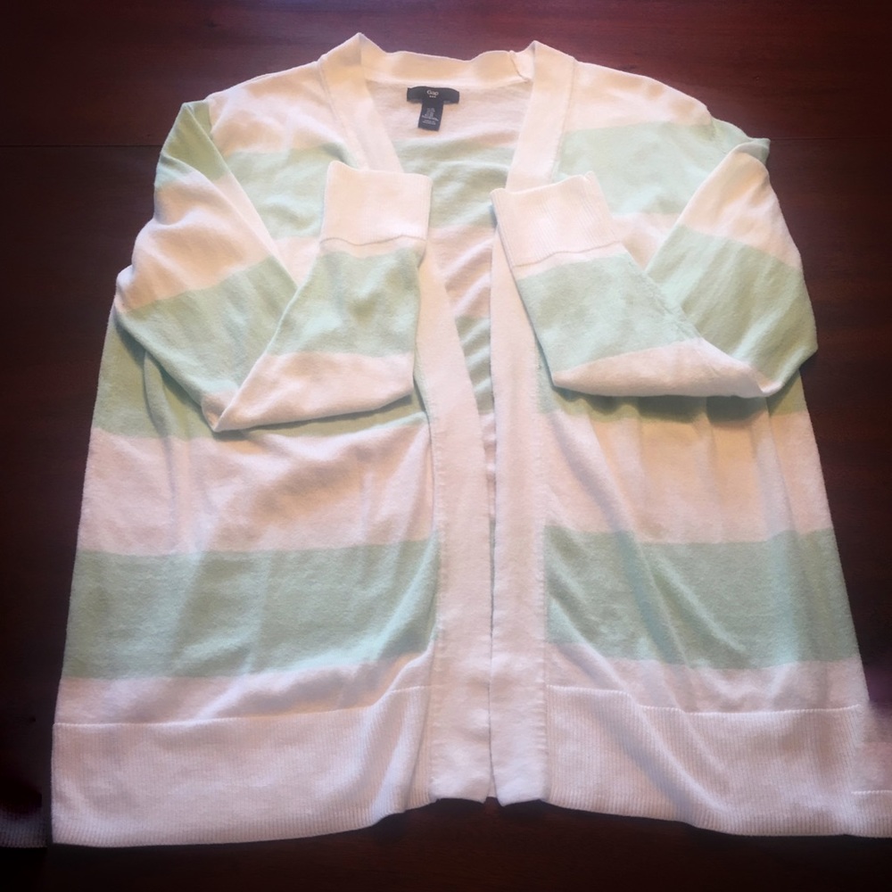 White and Green Cardigan